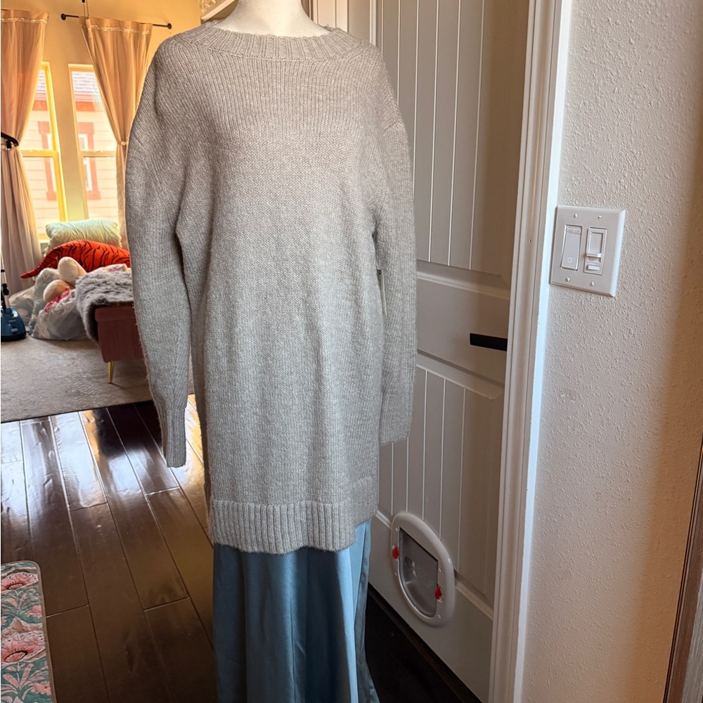 Anthropologie Gray Two-fer Sweater Dress - Picture 5 of 10